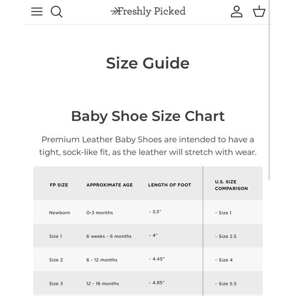 Freshly Picked Soft Sole Leather Moccasins Baby Size 2 US Size 4  6-12 Months - Picture 8 of 11